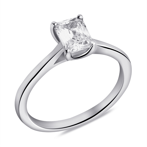 Серебряное кольцо с одним фианитом (арт. 7501/6950) – изображение 1