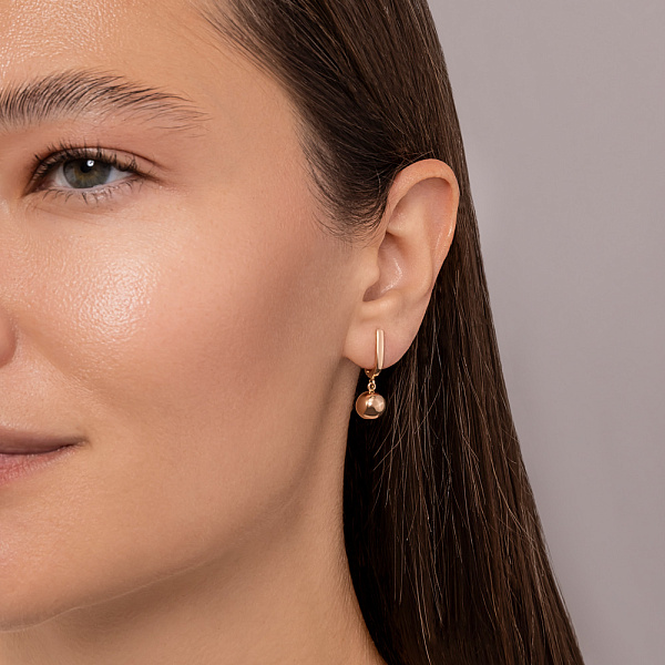 Золотые серьги с подвесками (арт. 110521/8) – изображение 3