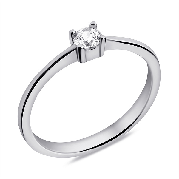 Серебряное кольцо с фианитом (арт. 7501/3040) – изображение 1