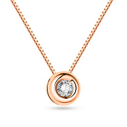 Золотое колье с бриллиантом (арт. Ц011225005/2)