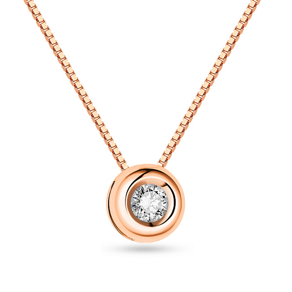 Золоте кольє з діамантом (арт. Ц011225005/2) – зображення 1