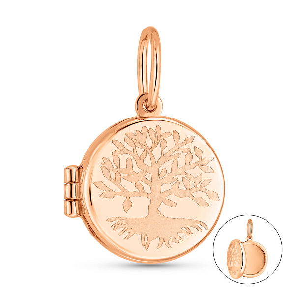 Золотой кулон Семейное дерево для фотографии (арт. 424787) – изображение 1