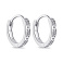 Серьги-кольца из серебра с фианитами (арт. 7502/9177/10) – изображение 1