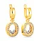 Золотые серьги подвески с фианитами (арт. 101052ж) – изображение 1