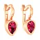 Дитячі золоті сережки з червоним фіанітом (арт. 110499к) – зображення 1