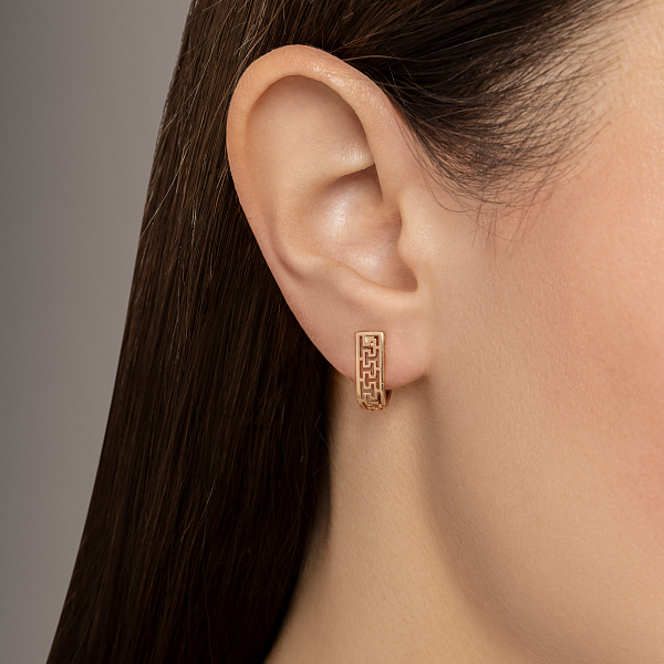 Золотые серьги Олимпия без камней (арт. 110208) – изображение 2