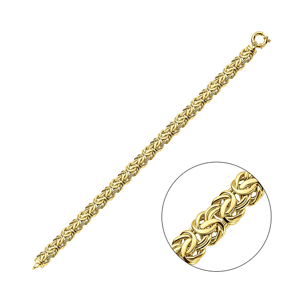 Браслет из желтого золота плетение Лисий хвост (арт. 320713ж) – изображение 1