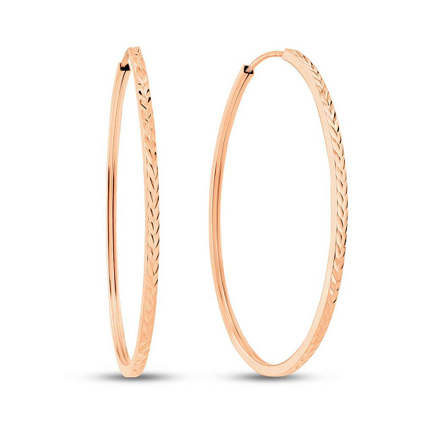 Серьги-кольца из красного золота (арт. 122105/50) – изображение 1