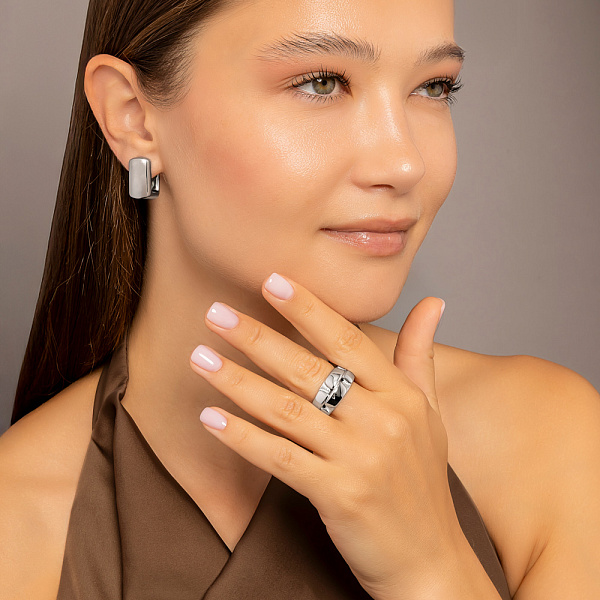 Сережки з білого золота Francelli (арт. е1091996б) – зображення 4