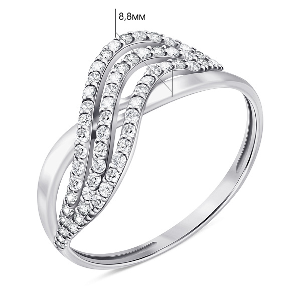 Серебряное кольцо с фианитами (арт. 7501/1349К) – изображение 2