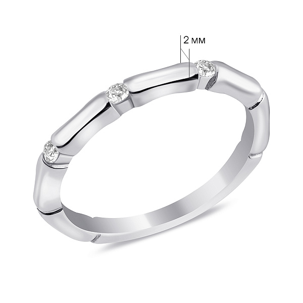 Серебряное кольцо с фианитами (арт. 7501/7083) – изображение 2