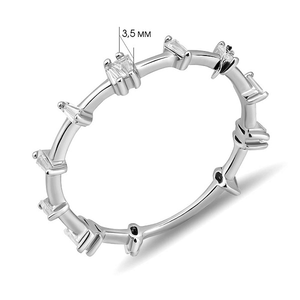 Серебряное кольцо с фианитами (арт. 7501/8148) – изображение 2