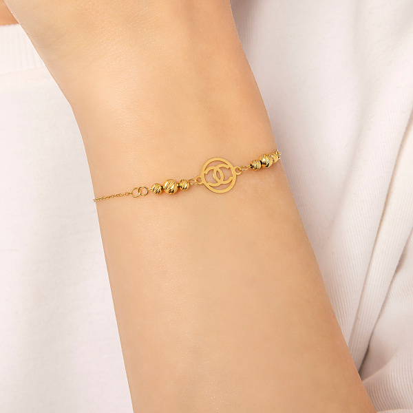 Золотой браслет в желтом цвете металла (арт. 325466ж) – изображение 2