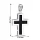 Срібний хрестик з оніксом (арт. 7503/0579опю) – зображення 2