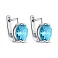 Серьги из серебра с голубыми фианитами (арт. 7502/СК2ФТ/378) – изображение 1