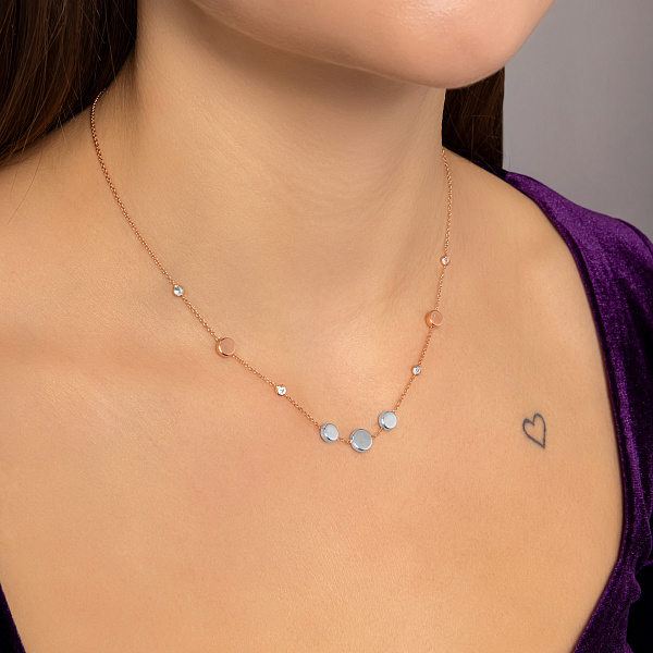 Золоте кольє з фіанітами (арт. 352658кб) – зображення 2