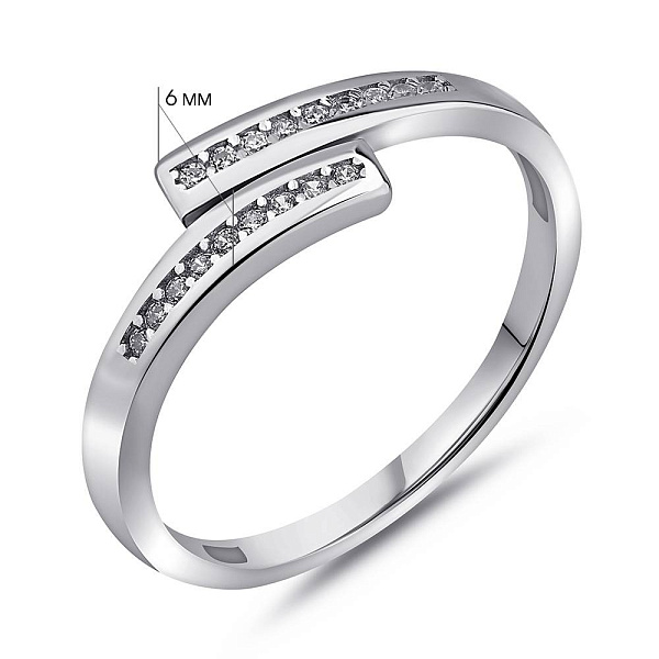 Серебряное кольцо с дорожкой из фианитов (арт. 7501/8151) – изображение 2