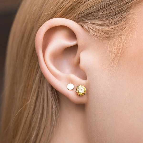 Cережка одинарна з золота  (арт. 110621Я) – зображення 2