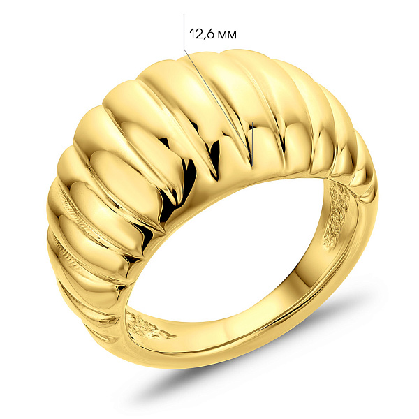 Массивное кольцо из желтого золота Francelli (арт. 155753ж) – изображение 2