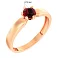 Золота каблучка з гранатом (арт. 140814Пк) – зображення 2