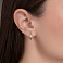 Сережки из желтого золота с фианитами (арт. 110409ж) – изображение 2