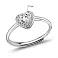 Серебряное кольцо Сердце с фианитами (арт. 7501/8069) – изображение 2