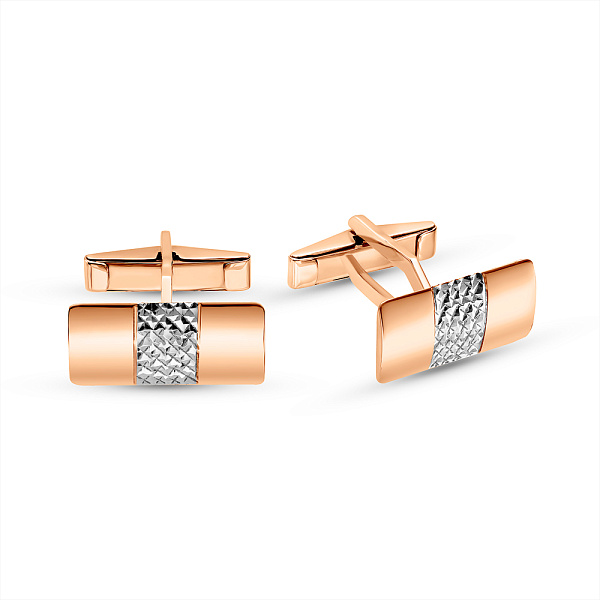 Золоті запонки без каменів (арт. 210085ра) – зображення 1