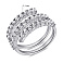 Серебряное тройное кольцо с фианитами (арт. 7501/6923) – изображение 2