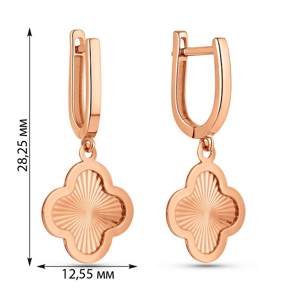 Серьги из красного золота (арт. 111236а) – изображение 5