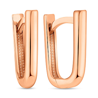 Золотые серьги без камней (арт. 109944)