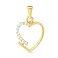 Золотой кулон Сердце с фианитами (арт. 423181ж) – изображение 1
