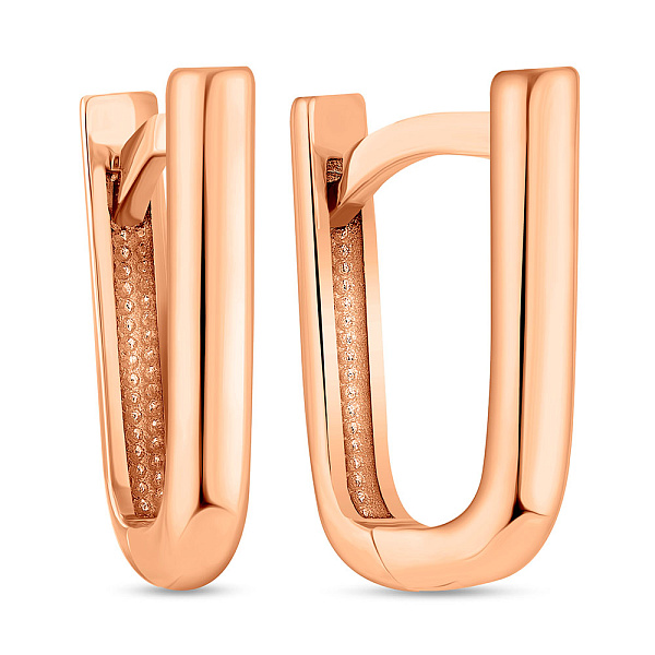 Золотые серьги без камней (арт. 109944) – изображение 1