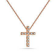 Колье из красного золота с бриллиантами (арт. Ц011277015)