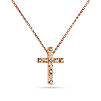 Колье из красного золота с бриллиантами (арт. Ц011277015)