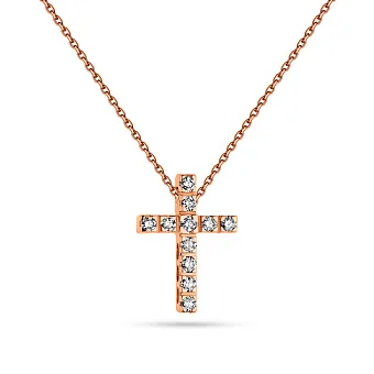 Кольє з червоного золота з діамантами (арт. Ц011277015)