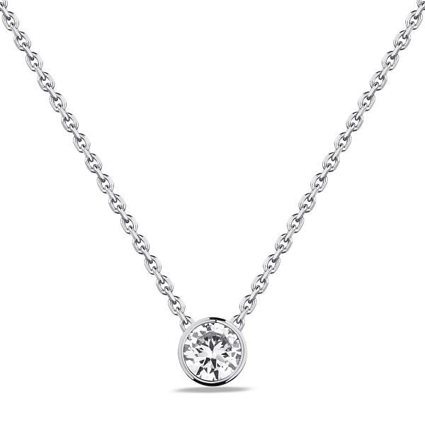 Серебряное колье с фианитом (арт. 7507/7-2035.0.2) – изображение 1