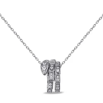 Кольє зі срібла Змія з фіанітами (арт. 7507/1460/1)