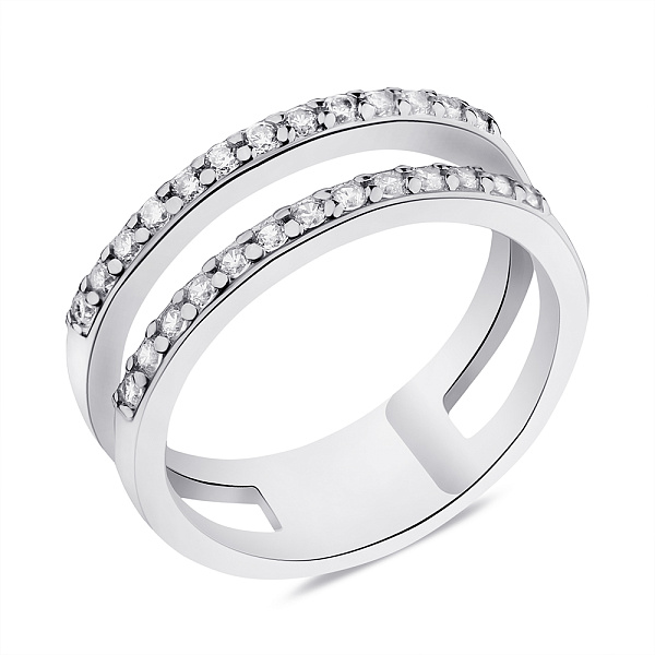 Серебряное кольцо с фианитами (арт. 7501/555кп) – изображение 1