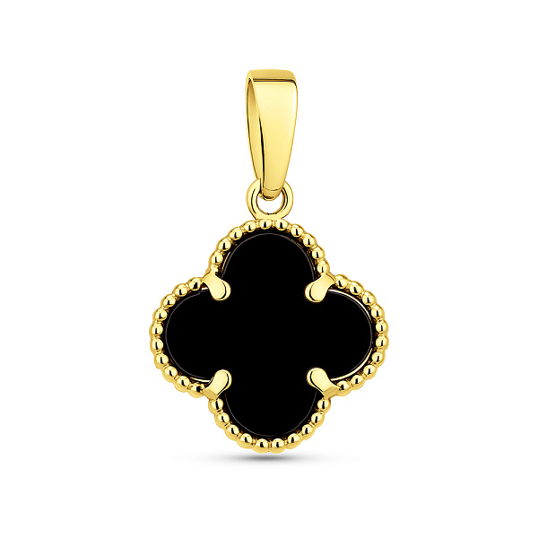 Кулон из желтого золота с ониксом (арт. 441439/10жо) – изображение 1