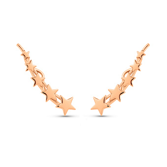 Сережки клаймбери з червоного золота Зірки (арт. 2001393101)