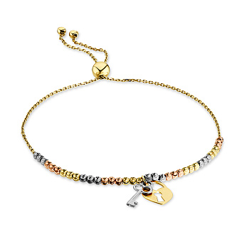 Золотой браслет «Ключ к сердцу» (арт. 324541жкбП2)