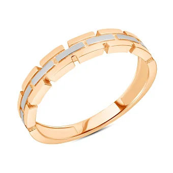 Золотое кольцо в красном цвете металла (арт. 154956кб)