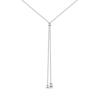 Серебряное колье-галстук с шариками (арт. 7507/2251)