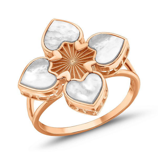 Золотое кольцо с перламутром (арт. 156539/20п) – изображение 1