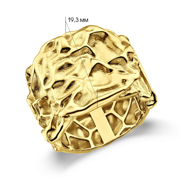 Широкое кольцо из желтого золота Francelli (арт. 1401136ж) – изображение 2