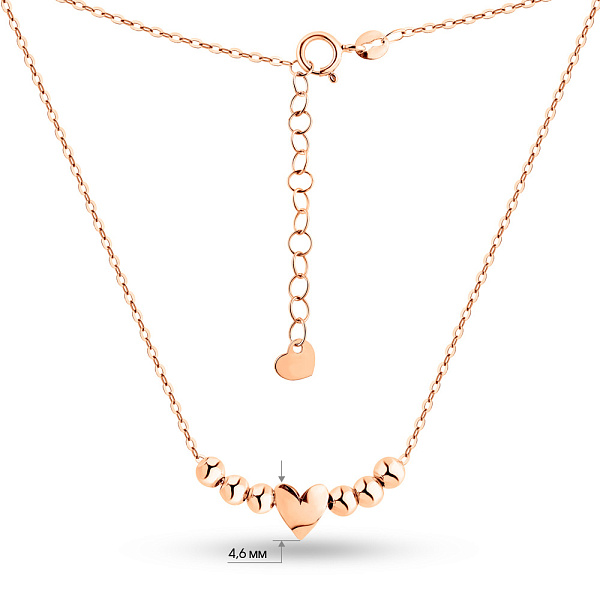 Колье из красного золота Сердце (арт. 352572) – изображение 4