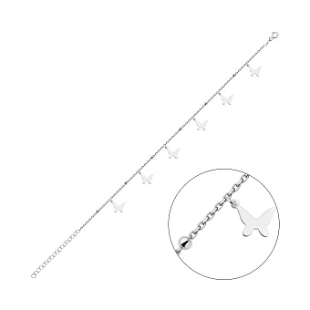 Фото Браслет "Метелики" зі срібла (арт. 7509/3470)