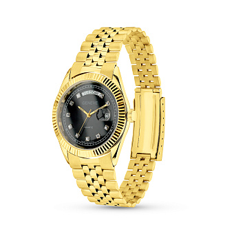 Фото Кварцевые часы из желтого золота (арт. 260249жч)