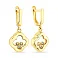 Сережки-підвіски з жовтого золота з фіанітами (арт. 107887ж) – зображення 1