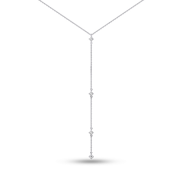 Серебряное колье-галстук с фианитами (арт. 7507/2206) – изображение 1